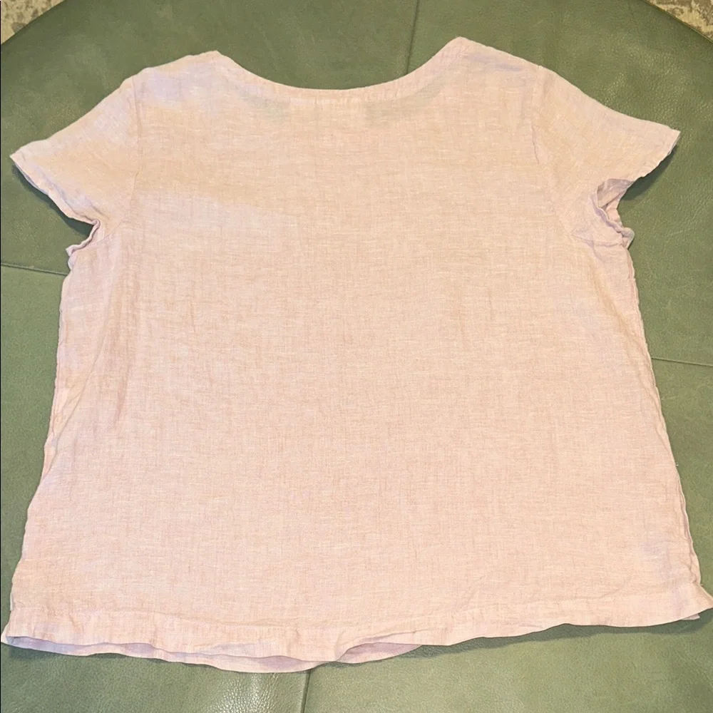 Cynthia Rowley Light Purple Linen Top - Picture 4 of 5